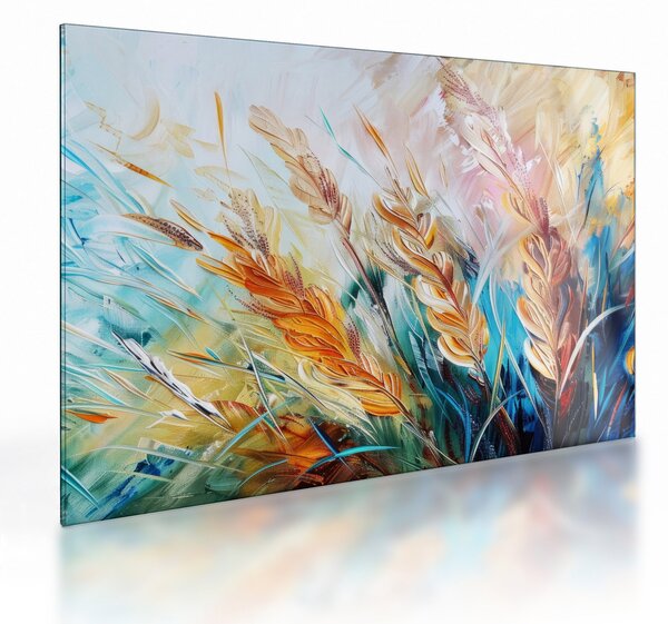 Skleněný obraz - Pšenice, abstrakce (70x50 cm)