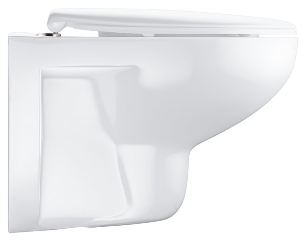 Grohe Bau Ceramic wc mísa se sedátkem s pomalým sklápěním závěsná bez splachovacího kruhu bílá 39351000