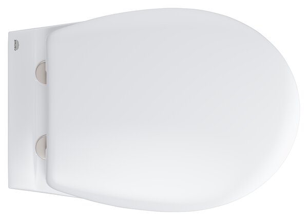 Grohe Bau Ceramic wc mísa se sedátkem s pomalým sklápěním závěsná bez splachovacího kruhu bílá 39351000