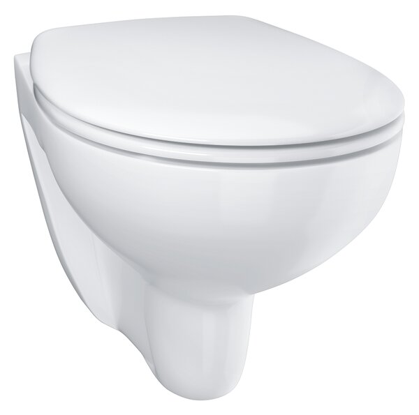 Grohe Bau Ceramic wc mísa se sedátkem s pomalým sklápěním závěsná bez splachovacího kruhu bílá 39351000