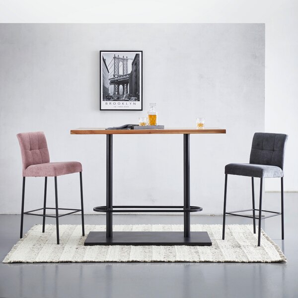 BAROVÝ STŮL, akácie, černá, barvy akácie, 140/75/105 cm Linea Natura - Barové stoly, Online Only