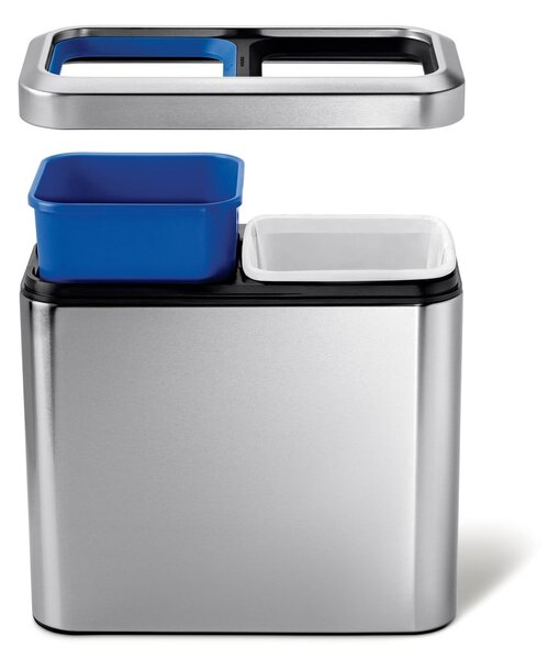 Odpadkový koš na tříděný odpad z nerezové oceli 20 l - simplehuman