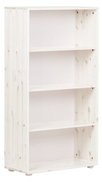 Bílá dětská knihovna z borovicového dřeva Flexa Classic, výška 133 cm