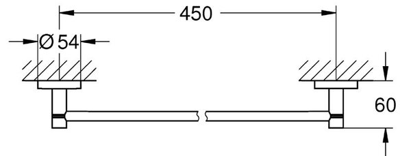 Grohe Essentials věšák na ručník Brushed Hard Graphite 40688AL1