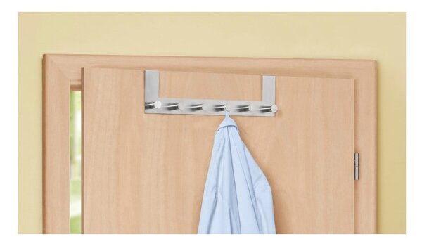 Kovový věšák na dveře ve stříbrné barvě 39 cm Celano – Wenko
