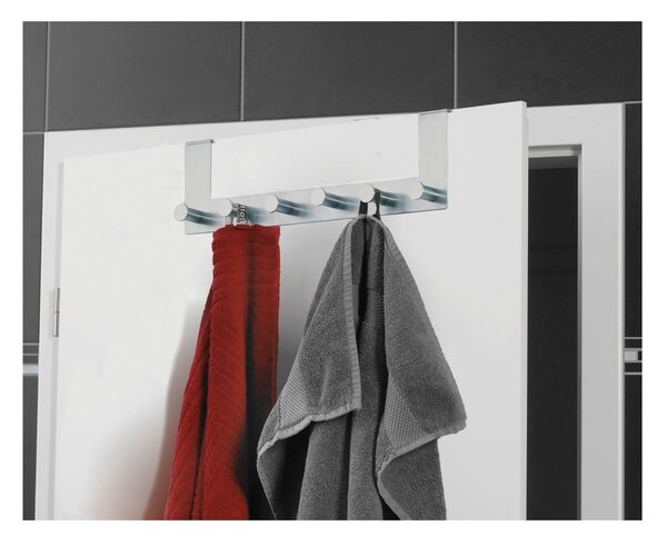 Kovový věšák na dveře ve stříbrné barvě 39 cm Celano – Wenko