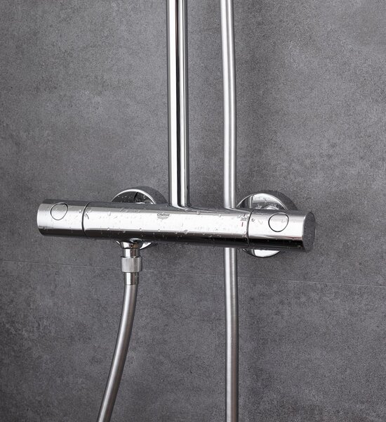 Grohe New Tempesta sprchová sada na stěnu s termostatem s dešťovou sprchou StarLight Chrome 27922000