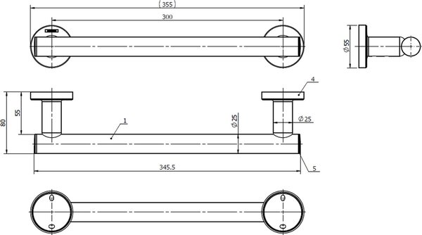 Hansgrohe Logis Universal nástěnné madlo 41713000