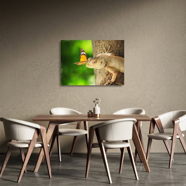 Skleněný obraz - Ještěr (70x50 cm)