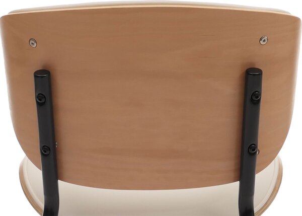 Sada 2 jídelních židlí HWC-O45, židle, imitace ohýbaného dřeva 280g/m² Oeko-Tex přírodní, bílá