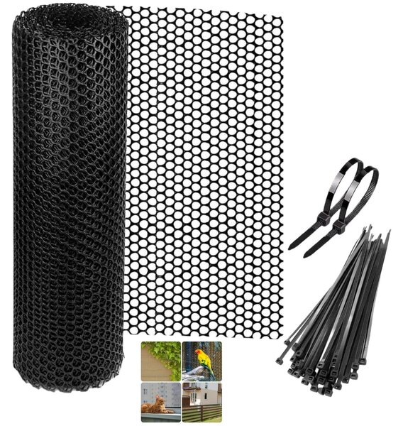 40 cm x 500 cm, plastová ocelová síť pro slepice, oplocení pro drůbek, šestihranná drátěná síť pro zahradničení, bariérová síť pro stavební účely, rám z drátěné sítě pro slepice, síť pro květiny
