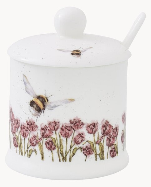 Cukřenka's lžičkou z kostního porcelánu Bumble Bee