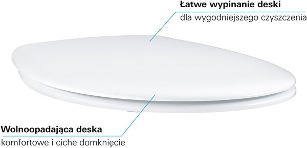 Grohe Bau Ceramic záchodové prkénko s pomalým sklápěním bílá 39493000