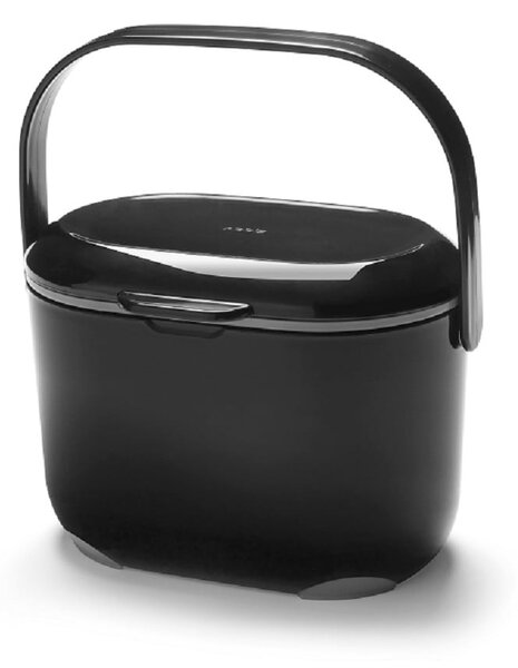 Černo-šedá nádoba na kompostovatelný odpad Addis Caddy, 2,5 l