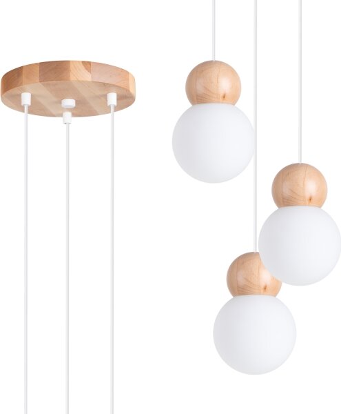 Sollux SL.1391 - Lustr na lanku PEKKA 3xG9/8W/230V bílá