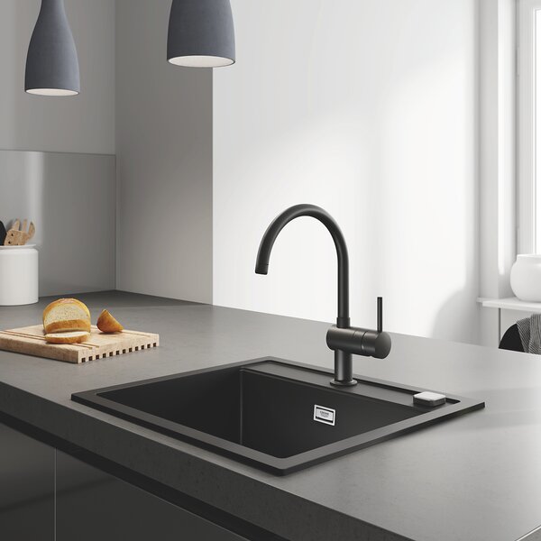 GROHE Minta - Páková dřezová baterie, DN 15, velvet black - černá 32917KS0