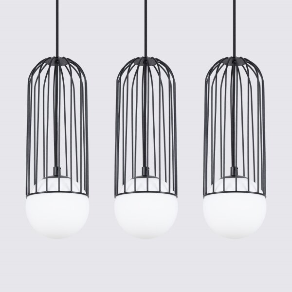 Sollux SL.1334 - Lustr na lanku BRINA 3xG9/8W/230V černá