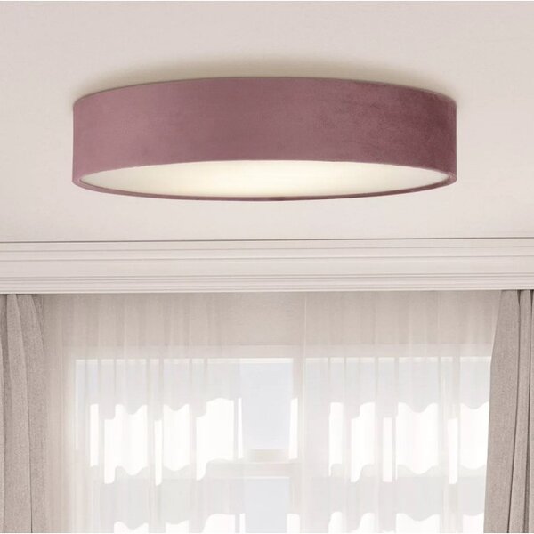 Searchlight 23298-3PI Stropní sametový lustr VELVET RŮŽOVÝ, průměr 50cm