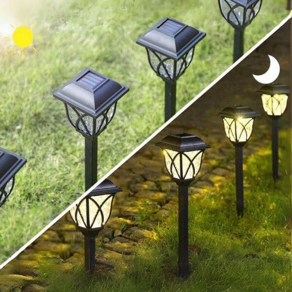 4Leaders Solární LED zahradní lampa zapichovací 2 ks 44×10 cm