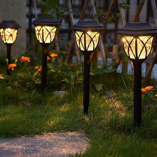 4Leaders Solární LED zahradní lampa zapichovací 2 ks 44×10 cm