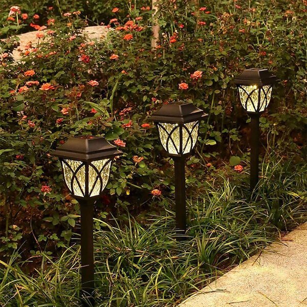 4Leaders Solární LED zahradní lampa zapichovací 2 ks 44×10 cm