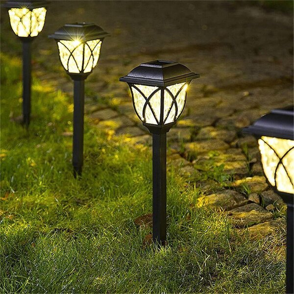 4Leaders Solární LED zahradní lampa zapichovací 2 ks 44×10 cm