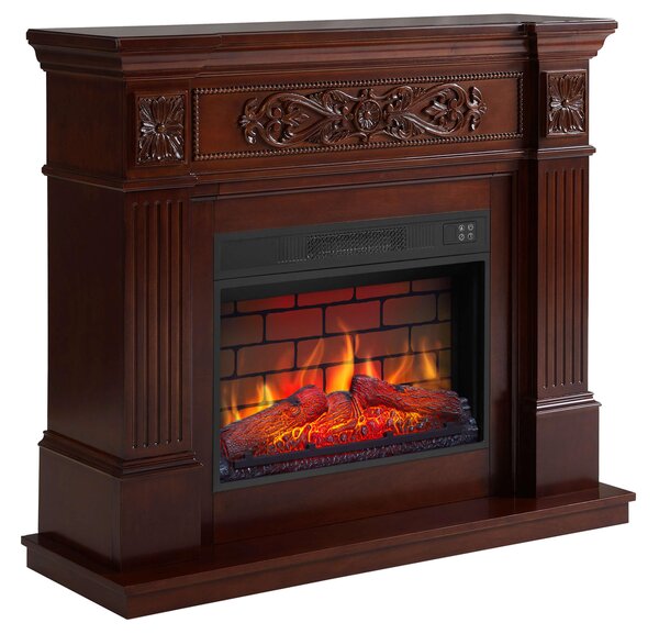 Elektrický krb ArtiFlame Toscana AF23BS v barvě rezavé hnědé – volně stojící, s LED plamenem, topným výkonem 1,8 kW, vhodný do prostor o rozloze až 30 m², s efektem zvuku