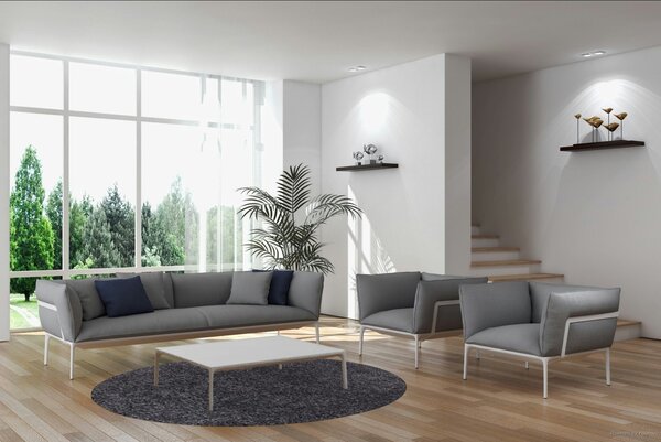 Ayyildiz, Kusový koberec Life Shaggy 1500 grey kruh, 120x120 (průměr) kruh, šedá, ložnice