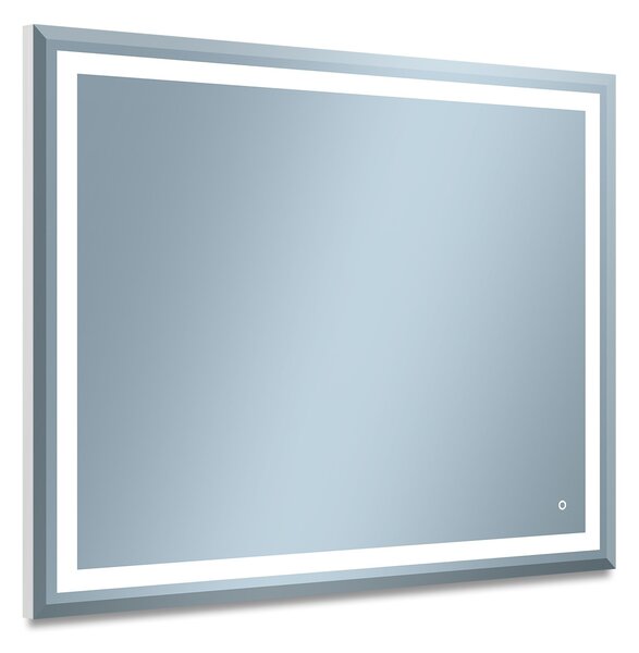 Venti Willa zrcadlo 100x80 cm obdélníkový s osvětlením stříbrná 5907459662177