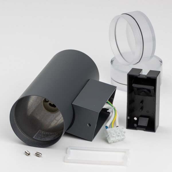 Brilagi - Venkovní nástěnné svítidlo MATERA 2xGU10/30W/230V antracit IP54