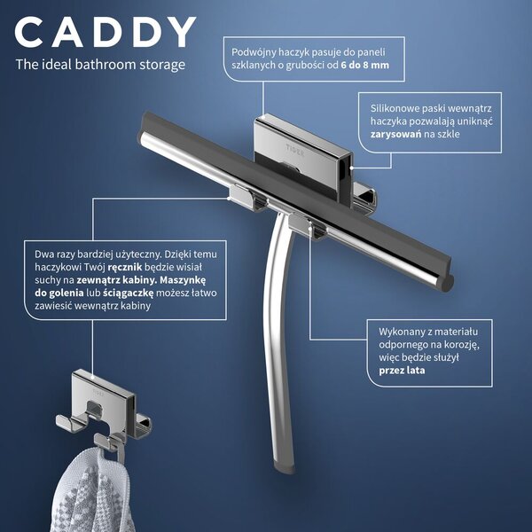 Tiger Caddy věšák na ručník chrom 800293
