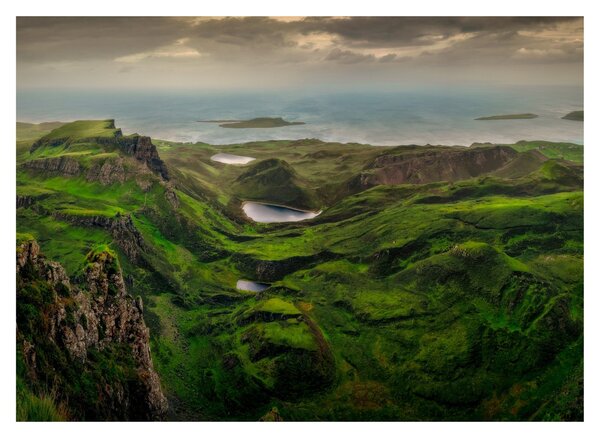 Skleněný obraz - Quiraing, Skotsko (70x50 cm)