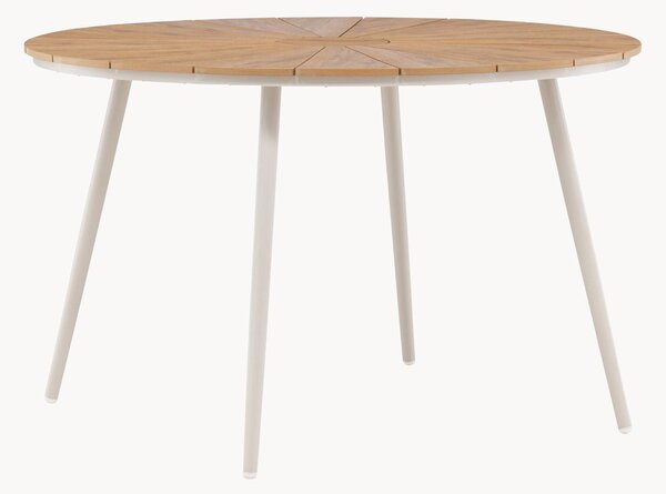 Kulatý zahradní stůl's deskou v dřevěném vzhledu San Vito, Ø 120 cm