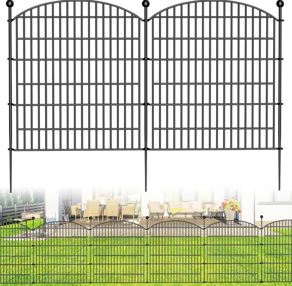 Kovové ploty do zahrady, rozměry 73 x 81 cm, 10 kusů, robustní a spolehlivé