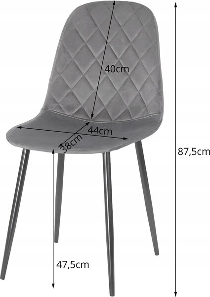 Židle ASTI - béžový samet x 3