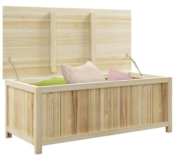 Outsunny Zahradní úložný box z dřeva s hydraulickými vzpěrami - 172L - 120L x 55W x 45H cm | Aosom