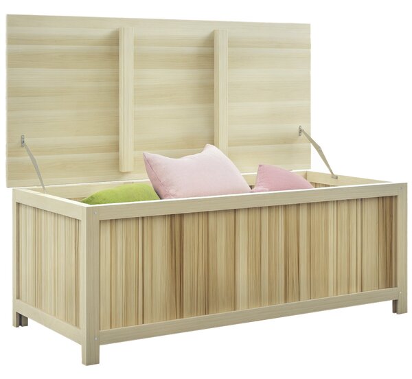 Outsunny Zahradní úložný box z dřeva s hydraulickými vzpěrami - 172L - 120L x 55W x 45H cm | Aosom