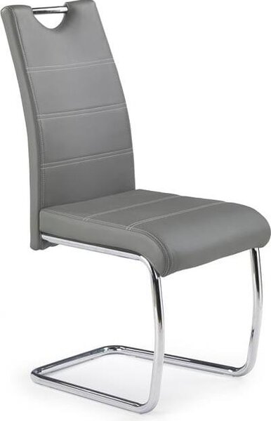 Halmar Jídelní židle K211 - šedá / chrom