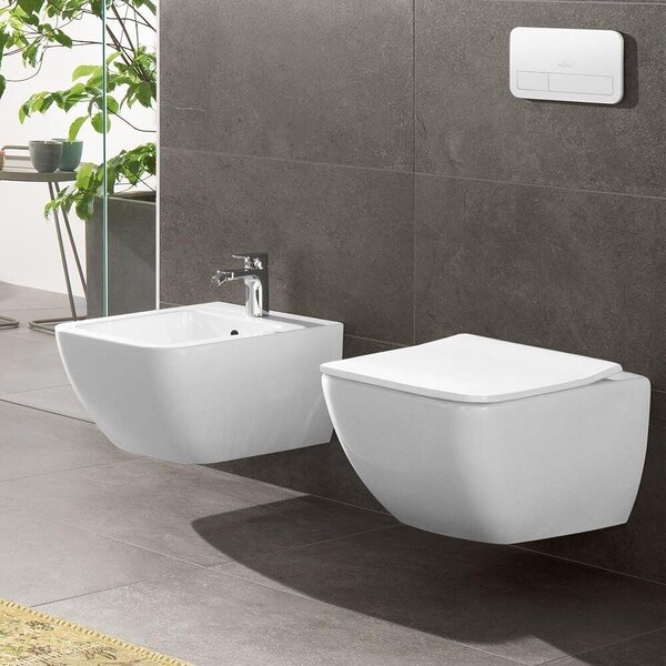 Villeroy & Boch Venticello combi-pack sada s prkénkem závěsná bez splachovacího kruhu bílá 4611RSR1
