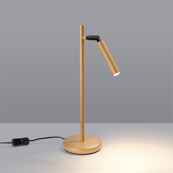 Sollux SL.1470 - Stolní lampa PASTELO 1xG9/8W/230V zlatá