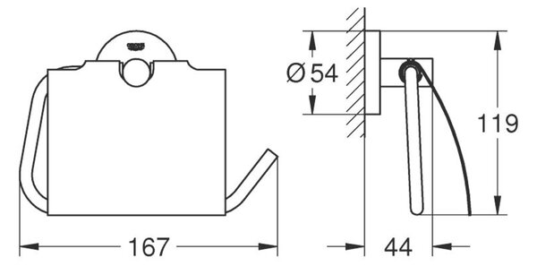 Grohe Essentials držák na toaletní papír zlatá 40367GL1