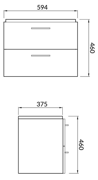 Cersanit Mille umyvadla se skříňkou 60 cm bílá S801-318-DSM