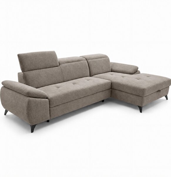 ROHOVÁ SEDAČKA, dřevo, textil, kompozitní dřevo, hnědá MID.YOU - Sedací soupravy, Online Only