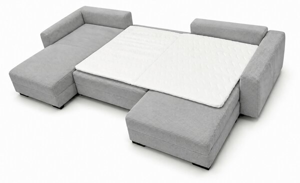 SEDACÍ SOUPRAVA, dřevo, textil, kompozitní dřevo, světle šedá MID.YOU - Rozkládací sedačky, Online Only