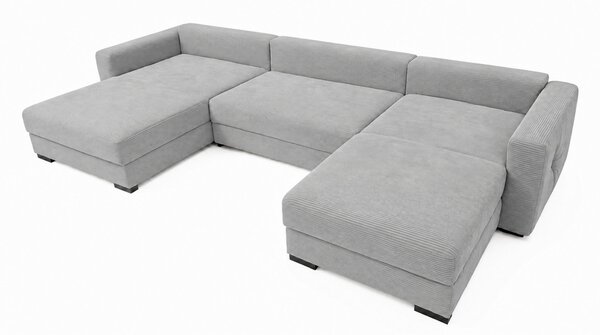 SEDACÍ SOUPRAVA, dřevo, textil, kompozitní dřevo, světle šedá MID.YOU - Rozkládací sedačky, Online Only