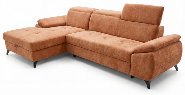 ROHOVÁ SEDAČKA, dřevo, textil, kompozitní dřevo, rezavá MID.YOU - Sedací soupravy, Online Only