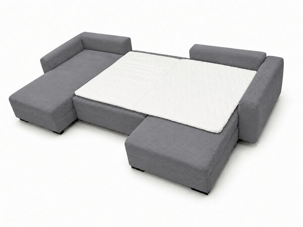 SEDACÍ SOUPRAVA, dřevo, textil, kompozitní dřevo, šedá MID.YOU - Rozkládací sedačky, Online Only
