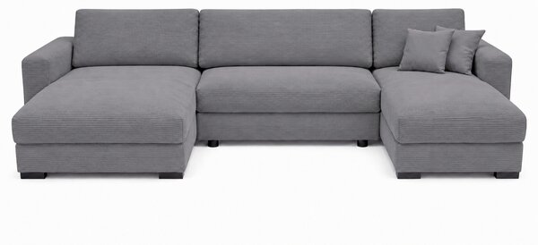SEDACÍ SOUPRAVA, dřevo, textil, kompozitní dřevo, šedá MID.YOU - Rozkládací sedačky, Online Only