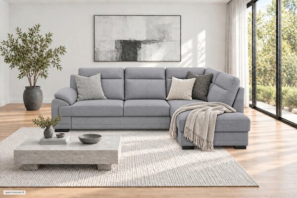 ROHOVÁ SEDAČKA, dřevo, textil, kompozitní dřevo, tmavě šedá MID.YOU - Sedací soupravy, Online Only