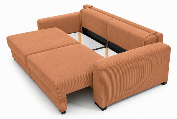 TŘÍMÍSTNÁ POHOVKA, dřevo, textil, kompozitní dřevo, terracotta MID.YOU - Pohovky, Online Only
